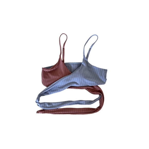 Two Piece Bikini Set with Cross Front Top - Picture 3 of 6